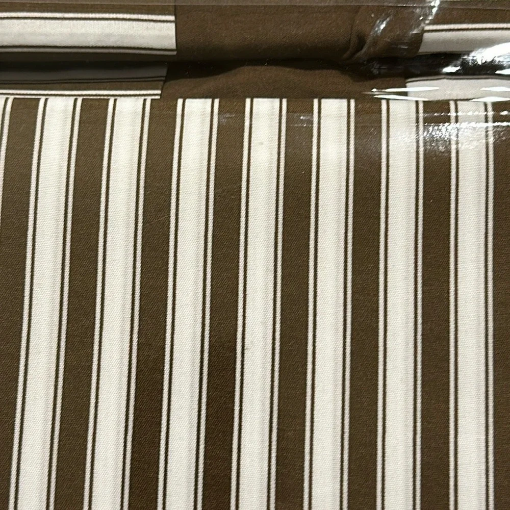 Traditional At Home 4pc Twin Sheet Set Brownie Brown with white stripes